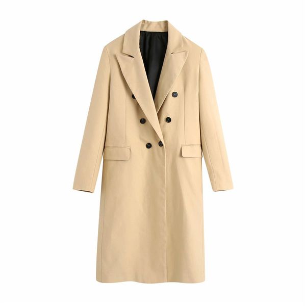 evfer women autumn fashion double breasted za long outwear coats female casual sleeve thick straight jackets chic 210421, Black;brown
evfer women autumn fashion double breasted za long outwear coats female casual sleeve thick straight jackets chic 210421, Black;brown