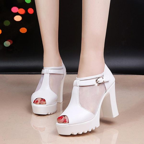 sandals the summer high heels fish mouth chunky heel for women go with casual platform, Black
sandals the summer high heels fish mouth chunky heel for women go with casual platform, Black