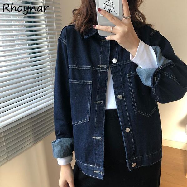 women's jackets basic women autumn korean style vintage pockets bright line design denim ladies fashion casual harajuku aesthetic mujer, Black;brown
women's jackets basic women autumn korean style vintage pockets bright line design denim ladies fashion casual harajuku aesthetic mujer, Black;brown