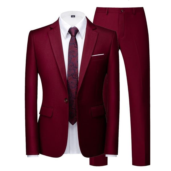 men's suits & blazers mens 2 piece burgundy for wedding proms groomsmen solid color leisure tuxedos slim fit business pant, White;black
men's suits & blazers mens 2 piece burgundy for wedding proms groomsmen solid color leisure tuxedos slim fit business pant, White;black