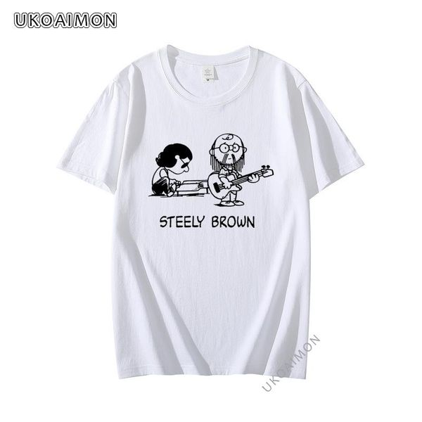 men's t-shirts steely brown graphic t shirt cotton shirts prevalent pure casual summer loose tshirts for men, White;black
men's t-shirts steely brown graphic t shirt cotton shirts prevalent pure casual summer loose tshirts for men, White;black