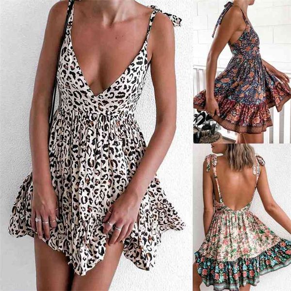 summer women dress spaghetti strip deep v-neck backless party leopard print boho ruffled beach es vestidos 210517, Black;gray
summer women dress spaghetti strip deep v-neck backless party leopard print boho ruffled beach es vestidos 210517, Black;gray