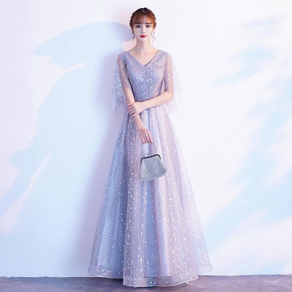 lady gray sweet dreamy mesh pleated dresses exquisite sequins v-neck banquet gown elegant butterfly sleeve formal party dress ethnic clothin, Red
lady gray sweet dreamy mesh pleated dresses exquisite sequins v-neck banquet gown elegant butterfly sleeve formal party dress ethnic clothin, Red