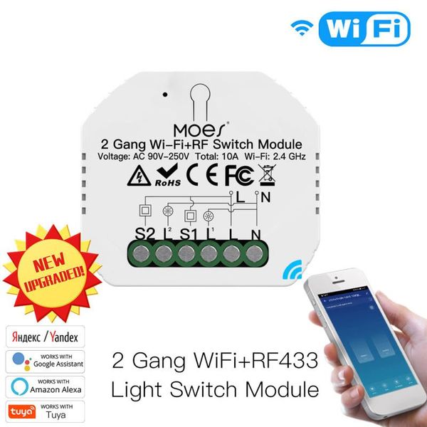 smart home control 2 gang way wifi light switch wifi+rf433 module tuya app remote work with alexa google
smart home control 2 gang way wifi light switch wifi+rf433 module tuya app remote work with alexa google