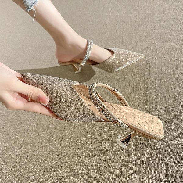slippers thin heels high-heeled shoes lady pointed toe ladies' shallow slipers women luxury slides 2021 cover designer pu rubber, Black
slippers thin heels high-heeled shoes lady pointed toe ladies' shallow slipers women luxury slides 2021 cover designer pu rubber, Black