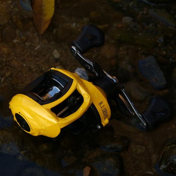wang yellow twin screw carbon fiber ultralight 230g double brakes 8kg max resistance 8.1:1 transmission ratio baitcasting reels
wang yellow twin screw carbon fiber ultralight 230g double brakes 8kg max resistance 8.1:1 transmission ratio baitcasting reels