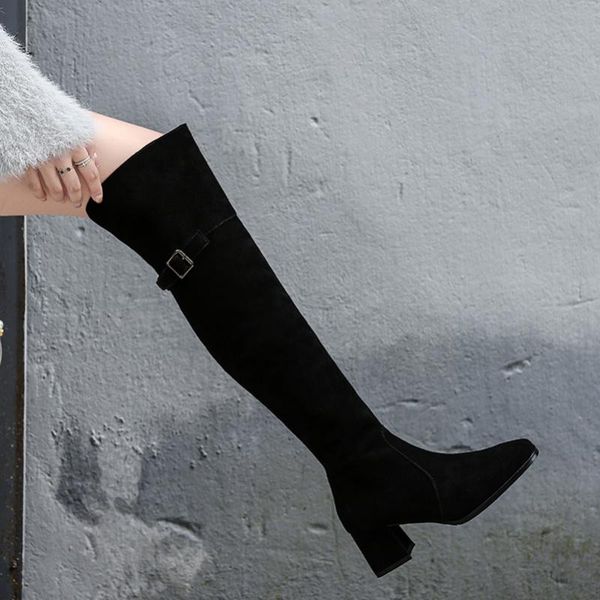 boots vallu brand shoes women long over the knee nubuck leather block heel buckle handmade slim black for winter
boots vallu brand shoes women long over the knee nubuck leather block heel buckle handmade slim black for winter