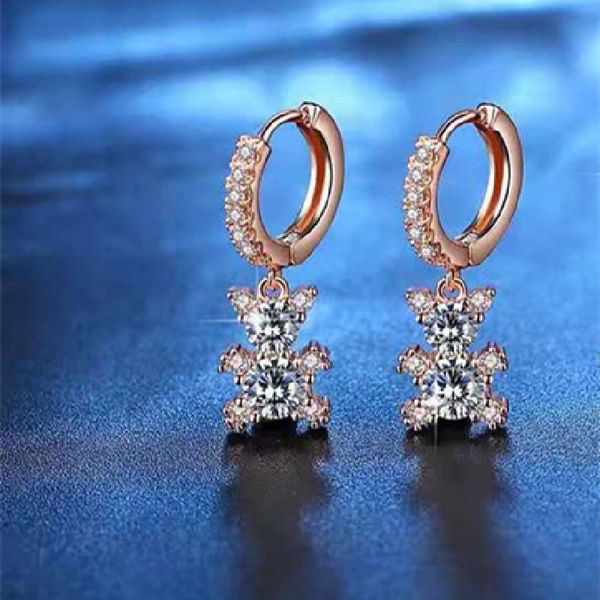 hoop & huggie wholesale 6 pairs of cute bear inlaid small zircon pendant earrings shiny crystal animal ladies jewelry gifts, Golden;silver
hoop & huggie wholesale 6 pairs of cute bear inlaid small zircon pendant earrings shiny crystal animal ladies jewelry gifts, Golden;silver