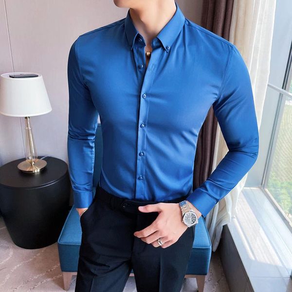 men's casual shirts for men fashion lange mouwen slim mannen dress effen kleur formele zakelijke sociale kleding blouse, White;black
men's casual shirts for men fashion lange mouwen slim mannen dress effen kleur formele zakelijke sociale kleding blouse, White;black