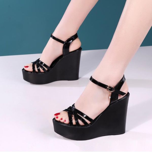sandals 11 cm high heel platform open toe wedges heels green women's 2021 summer style, Black
sandals 11 cm high heel platform open toe wedges heels green women's 2021 summer style, Black