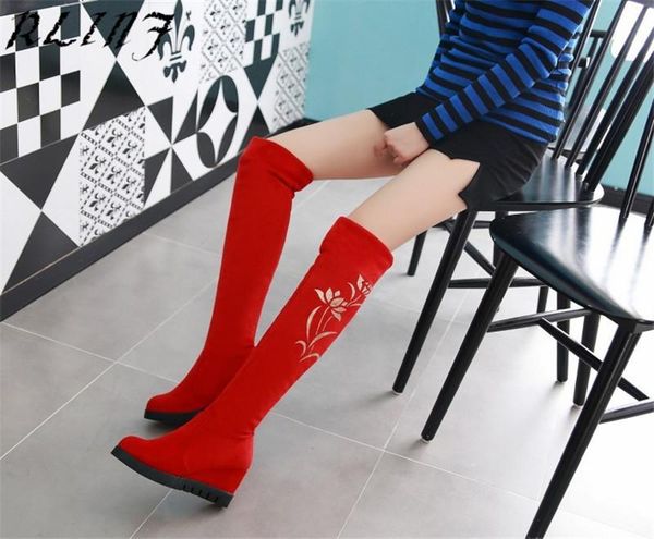 boots rlinf 2021 autumn and winter over-the-knee inside the increased thin flat bottom slope with long women's, Black
boots rlinf 2021 autumn and winter over-the-knee inside the increased thin flat bottom slope with long women's, Black