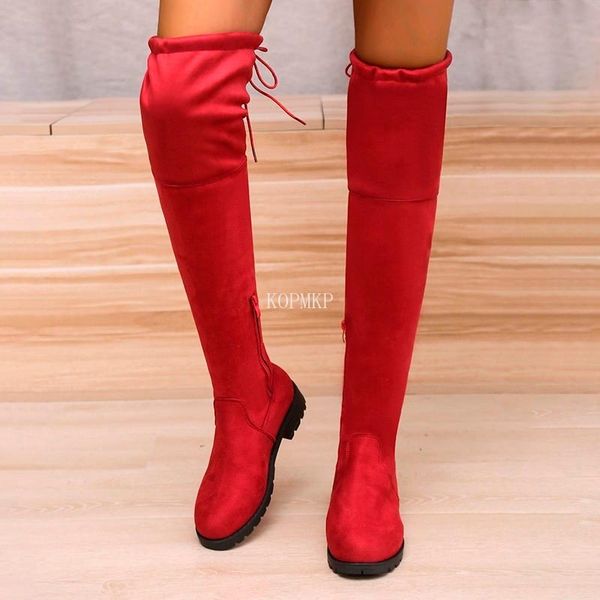 boots thigh high female winter women over the knee flat socks stretch lace up fashion shoes riding, Black
boots thigh high female winter women over the knee flat socks stretch lace up fashion shoes riding, Black