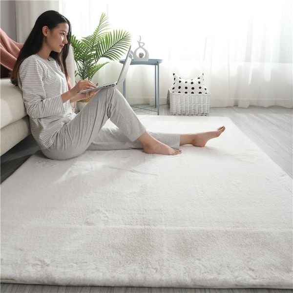 carpets living room bedroom carpet nordic minimalist bedside coffee table imitation fur plush sofa cushion household soft mat