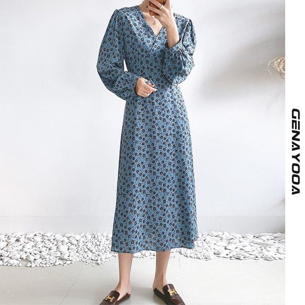 casual dresses genayooa elegant dress long sleeve floral maxi v neck chiffon woman party night club 2021 spring summer, Black;gray
casual dresses genayooa elegant dress long sleeve floral maxi v neck chiffon woman party night club 2021 spring summer, Black;gray