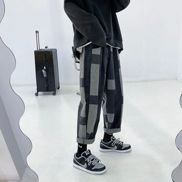 korean plaid jeans mens fashion casual retro drawstring straight jeans men streetwear loose hip-hop denim trousers mens s-2xl, Blue
korean plaid jeans mens fashion casual retro drawstring straight jeans men streetwear loose hip-hop denim trousers mens s-2xl, Blue