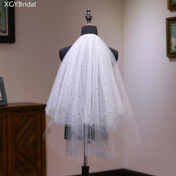 bridal veils  with comb two layer wedding veil fingertip appliqued cut edge net yarn sequins stars tulle short shiny sparkly, Black
bridal veils  with comb two layer wedding veil fingertip appliqued cut edge net yarn sequins stars tulle short shiny sparkly, Black