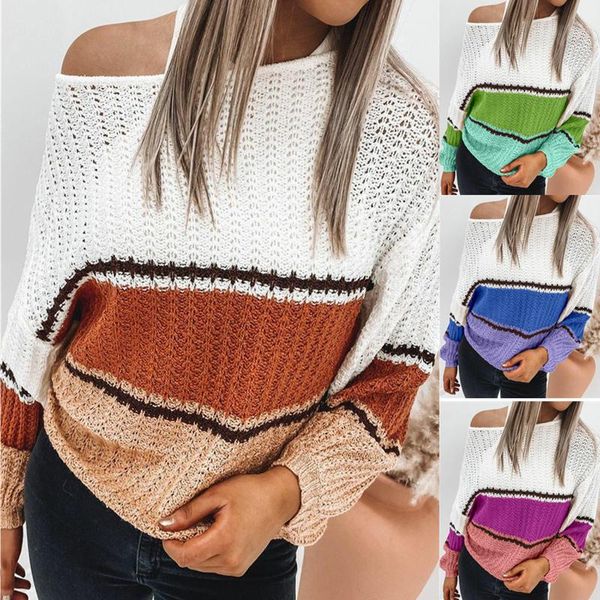women's sweaters woman's clothing 2021 spring autumn loose hollow out color matching o-neck long sleeve pullovers for women knitte, White;black
women's sweaters woman's clothing 2021 spring autumn loose hollow out color matching o-neck long sleeve pullovers for women knitte, White;black