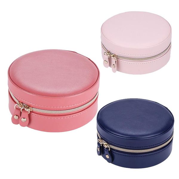 watch boxes & cases round portable jewelry box pu leather sweet small fresh zipper earrings necklace ring storage, Black;blue
watch boxes & cases round portable jewelry box pu leather sweet small fresh zipper earrings necklace ring storage, Black;blue