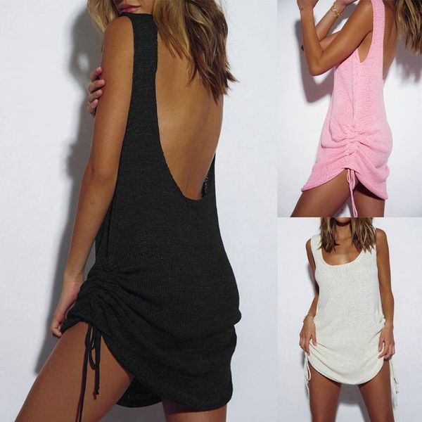 casual dresses bing backless pink bandage woman jurk dames robe knitted dress mini vestido verano summer slip white kleider, Black;gray
casual dresses bing backless pink bandage woman jurk dames robe knitted dress mini vestido verano summer slip white kleider, Black;gray