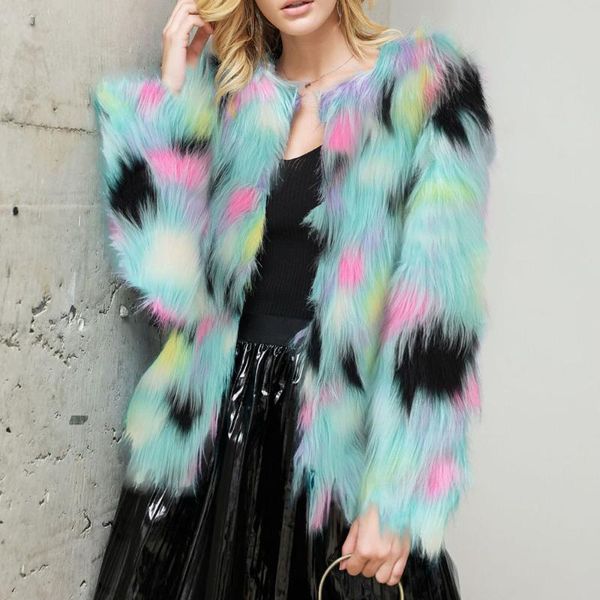 women's fur & faux casual vintage elegant retro color block patchwork simple office lady 2021 autumn winter fashion woman overcoat, Black
women's fur & faux casual vintage elegant retro color block patchwork simple office lady 2021 autumn winter fashion woman overcoat, Black