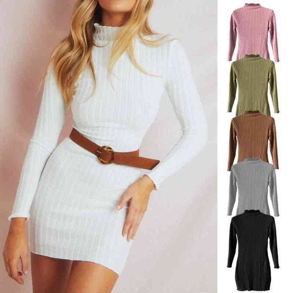 women knit bodycon dress autumn winter long sleeve mock neck solid dress elegant lady slim cable knit sweater, Black;gray
women knit bodycon dress autumn winter long sleeve mock neck solid dress elegant lady slim cable knit sweater, Black;gray