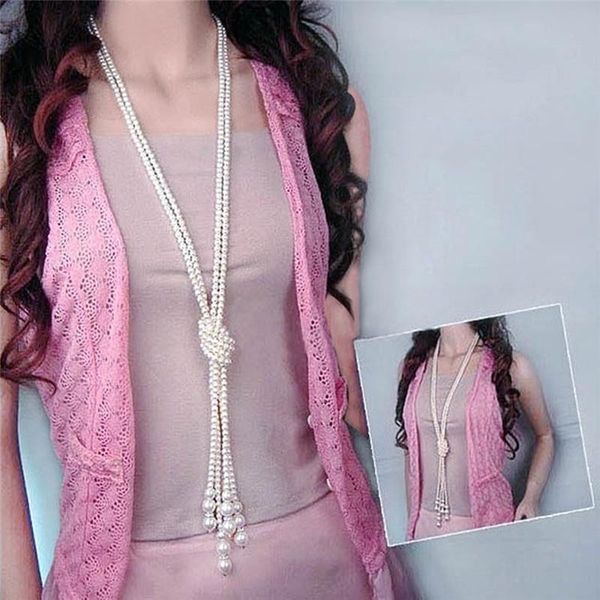pendant necklaces imixlot white artificial pearls multi layer necklace long fringed wild sweater chain for women, Silver
pendant necklaces imixlot white artificial pearls multi layer necklace long fringed wild sweater chain for women, Silver