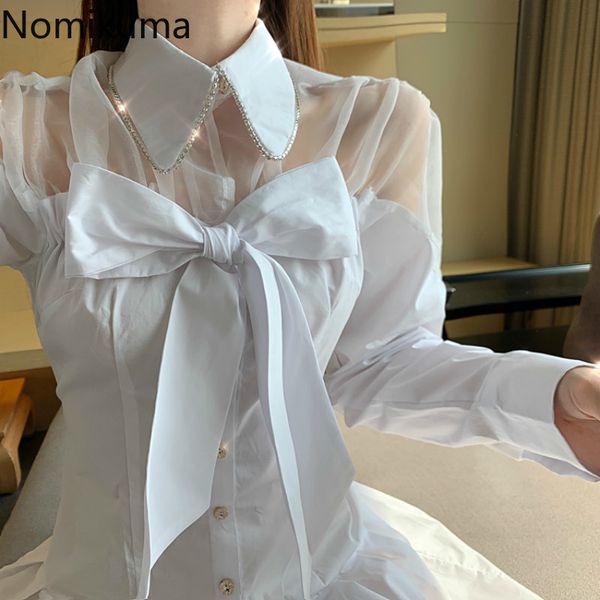 nomikuma new bow tie women blouse dress perspective mesh patchwork long sleeve dresses pleated a-line mini vestidos 6e283 210427, Black;gray
nomikuma new bow tie women blouse dress perspective mesh patchwork long sleeve dresses pleated a-line mini vestidos 6e283 210427, Black;gray