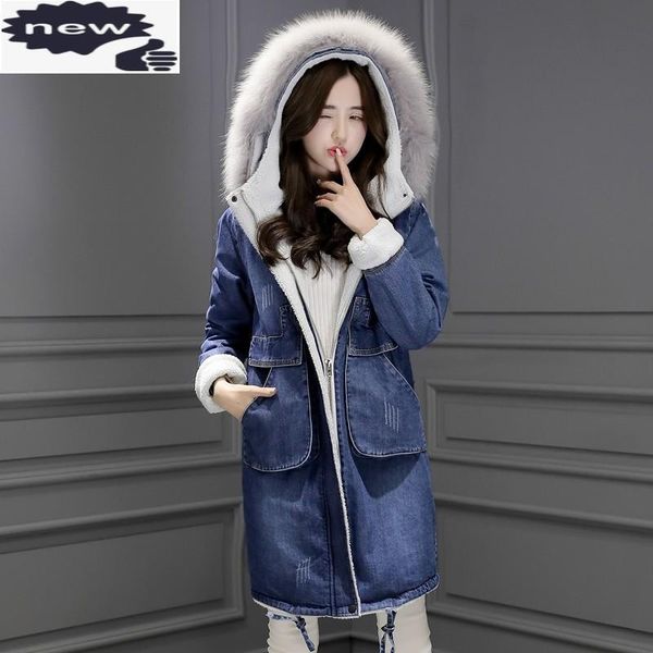 women's trench coats long loose fit warm denim coat female winter cap fur lining overcoat feminino korea zipper costume women ca, Tan;black
women's trench coats long loose fit warm denim coat female winter cap fur lining overcoat feminino korea zipper costume women ca, Tan;black