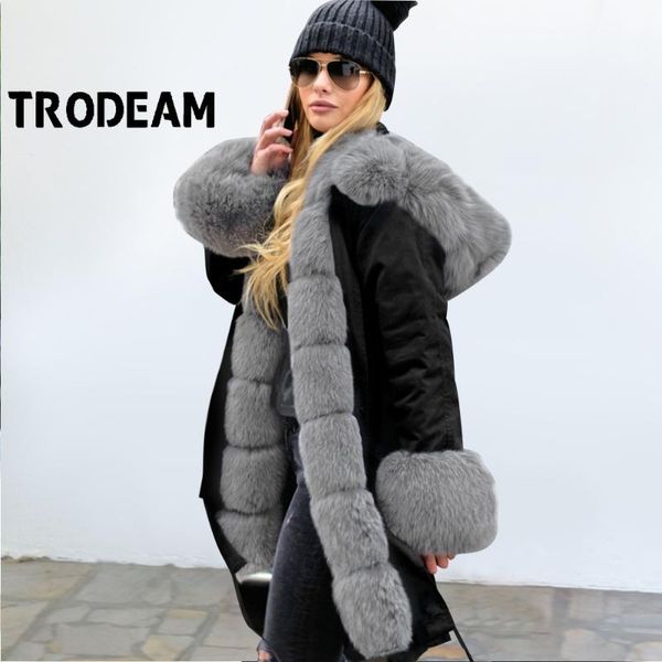 women's fur & faux 2021 winter style padded coat jacket solid color big collar hooded warmth prudent overcoming, Black
women's fur & faux 2021 winter style padded coat jacket solid color big collar hooded warmth prudent overcoming, Black