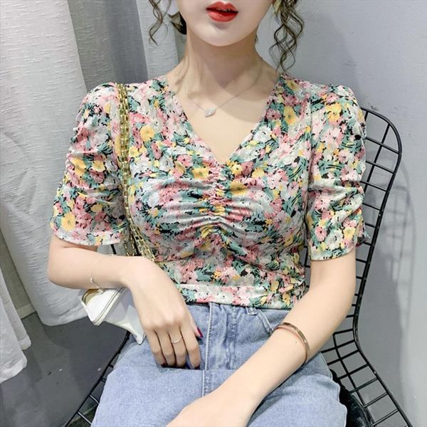 summer floral print chiffon women blouses puff sleeve v neck beach office work shirts blusas feminina plus size, White
summer floral print chiffon women blouses puff sleeve v neck beach office work shirts blusas feminina plus size, White