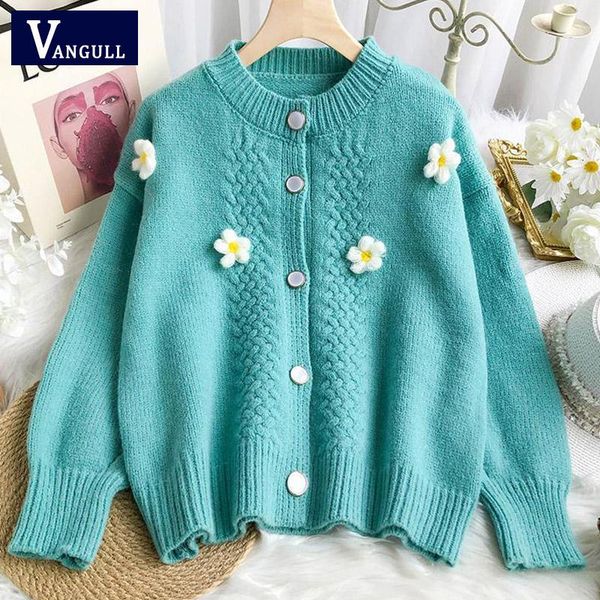 women's knits & tees vangull fashion floral knitted cardigan women sweater autumn japan style single breasted o-neck ladies loose, White
women's knits & tees vangull fashion floral knitted cardigan women sweater autumn japan style single breasted o-neck ladies loose, White