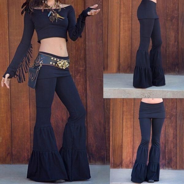 women's pants & capris womens high waist bell bottom long flare fashion ladies casual stretch boho hippie women, Black;white
women's pants & capris womens high waist bell bottom long flare fashion ladies casual stretch boho hippie women, Black;white
