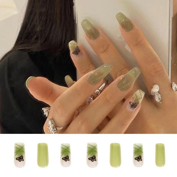 false nails 24pcs/box matcha full cover detachable artificial wearable nail tips fake butterfly square head, Red;gold
false nails 24pcs/box matcha full cover detachable artificial wearable nail tips fake butterfly square head, Red;gold