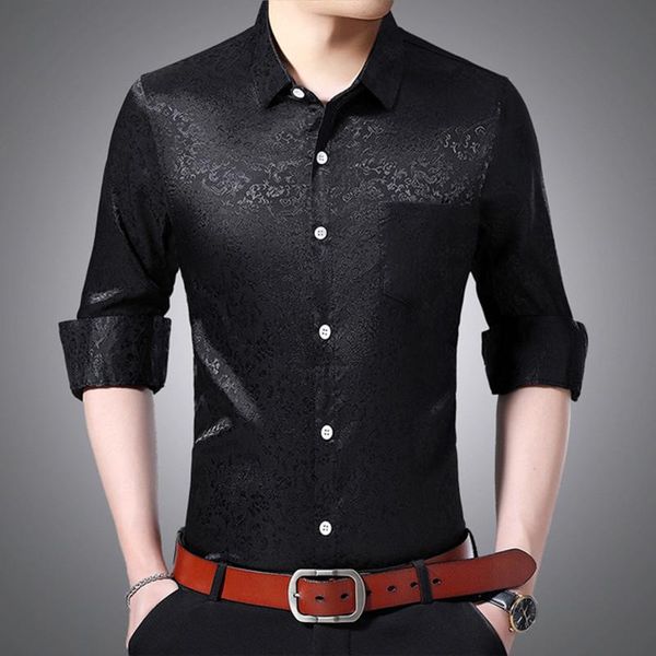 brand casual spring luxury silvery long sleeve slim fit men shirt streetwear social dress shirts mens fashions jersey men's, White;black
brand casual spring luxury silvery long sleeve slim fit men shirt streetwear social dress shirts mens fashions jersey men's, White;black