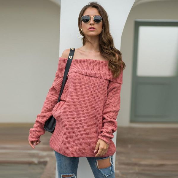 women's sweaters 2021 autumn winter women off shoulder slash neck sweater pullover knitted long sleeve loose female, White;black
women's sweaters 2021 autumn winter women off shoulder slash neck sweater pullover knitted long sleeve loose female, White;black