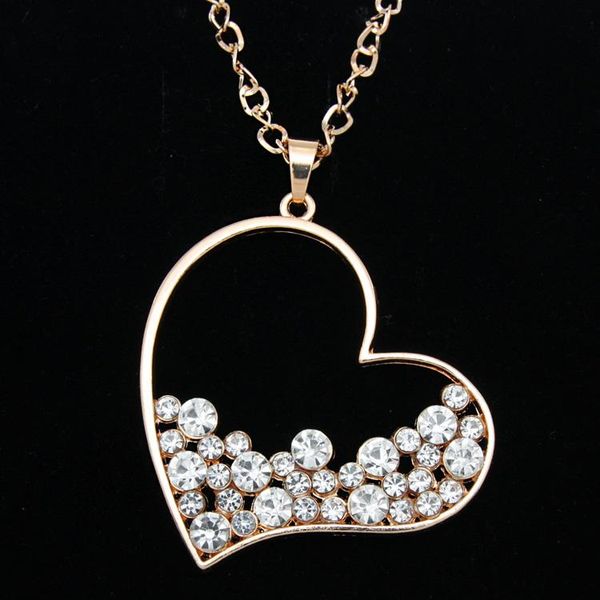 pendant necklaces gold rhinestone heart long chain necklace pendants for women cute accessories girl gift dress love nkem67, Silver
pendant necklaces gold rhinestone heart long chain necklace pendants for women cute accessories girl gift dress love nkem67, Silver