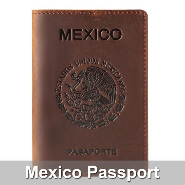 card holders high-end mexico genuine leather passport cover for mexican holder vintage men women case travel wallet, Brown;gray
card holders high-end mexico genuine leather passport cover for mexican holder vintage men women case travel wallet, Brown;gray