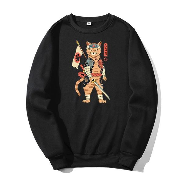 men's hoodies & sweatshirts cute samurai cats japan anime style animal 2021 autumn winter mens casual fitness sportswear warm hoodie, Black
men's hoodies & sweatshirts cute samurai cats japan anime style animal 2021 autumn winter mens casual fitness sportswear warm hoodie, Black