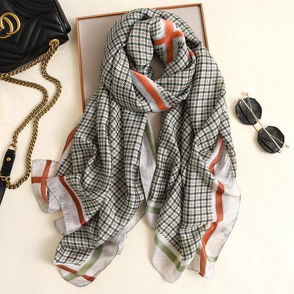 scarves silk scarf style plaid print shawl head ladies soft long pashmina tulle high-quality headscarf180*90, Blue;gray
scarves silk scarf style plaid print shawl head ladies soft long pashmina tulle high-quality headscarf180*90, Blue;gray