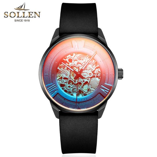wristwatches sollen colorful glass black automatic watch 30m waterproof luminous steel skeleton brand mechanical reloj hombre, Slivery;brown
wristwatches sollen colorful glass black automatic watch 30m waterproof luminous steel skeleton brand mechanical reloj hombre, Slivery;brown