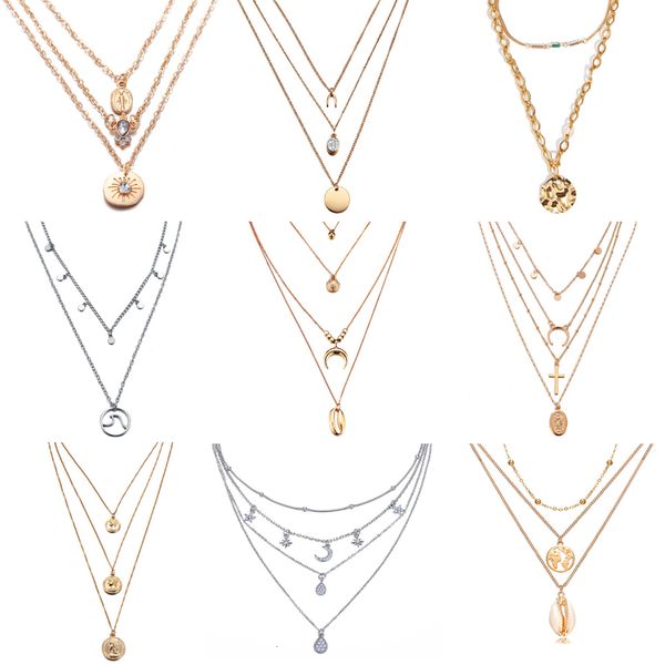 17km multilayer crystal moon necklaces & pendants for women vintage charm gold choker necklace bohemian jewelry wholesale, Silver
17km multilayer crystal moon necklaces & pendants for women vintage charm gold choker necklace bohemian jewelry wholesale, Silver