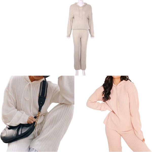 women's sweaters women ribbed knit outfit long sleeve hoodies drawstring pants solid sweater suit bx0b, White;black
women's sweaters women ribbed knit outfit long sleeve hoodies drawstring pants solid sweater suit bx0b, White;black