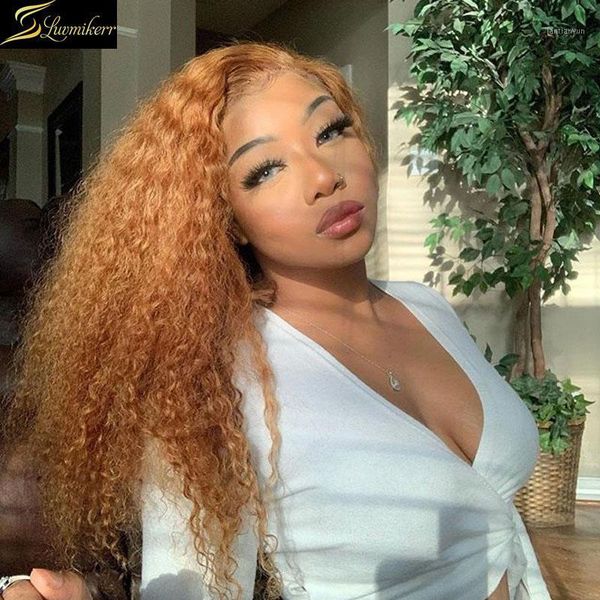 colored ginger orange water wave lace frontal wig human hair brazilian hd invisible transparent deep curly t part for women1, Black;brown
colored ginger orange water wave lace frontal wig human hair brazilian hd invisible transparent deep curly t part for women1, Black;brown