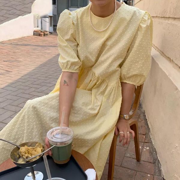 casual dresses sweet maxi for women korean style long dress white yellow ladies summer elegant evening party woman clothes, Black;gray
casual dresses sweet maxi for women korean style long dress white yellow ladies summer elegant evening party woman clothes, Black;gray