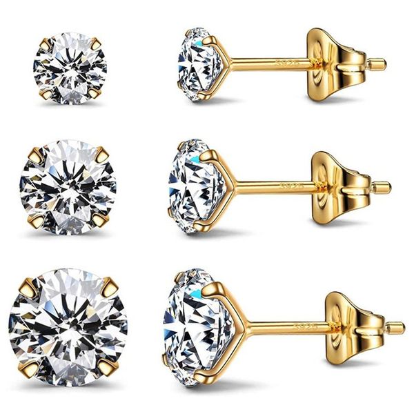stud earring 3/4/5/6/7/8mm gold/silver/rose gold colors hypoallergenic fashion jewelry stainless steel earrings zircon wholesale pack women, Golden;silver
stud earring 3/4/5/6/7/8mm gold/silver/rose gold colors hypoallergenic fashion jewelry stainless steel earrings zircon wholesale pack women, Golden;silver