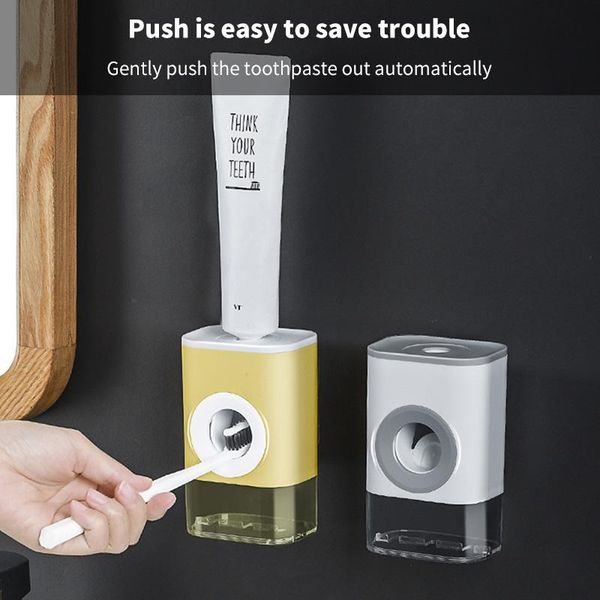 toothpaste dispenser wall mount toothbrush holder storage rack dust-proof bathroom accessories set squeezer holders
toothpaste dispenser wall mount toothbrush holder storage rack dust-proof bathroom accessories set squeezer holders
