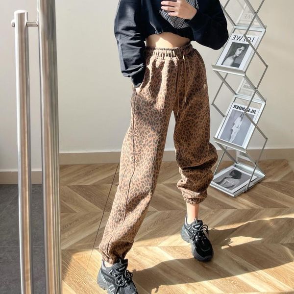 women's pants & capris leopard-print wide-leg drawstring sweatpants women high street loose straight casual, Black;white
women's pants & capris leopard-print wide-leg drawstring sweatpants women high street loose straight casual, Black;white