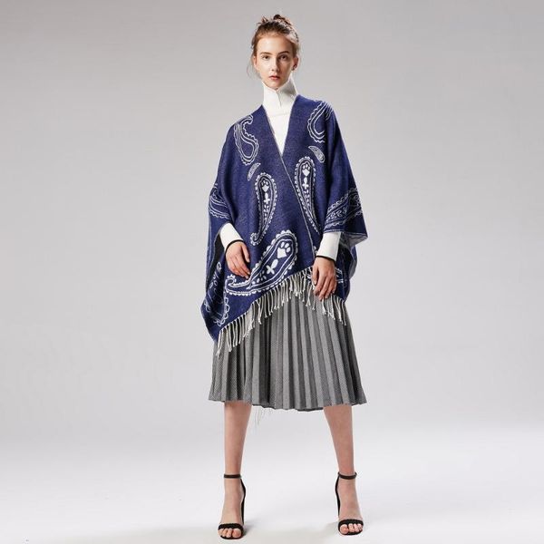 scarves wearable women winter scarf fashion blue ponchos and capes thickening travel blanket warm shawls femme outwear, Blue;gray
scarves wearable women winter scarf fashion blue ponchos and capes thickening travel blanket warm shawls femme outwear, Blue;gray
