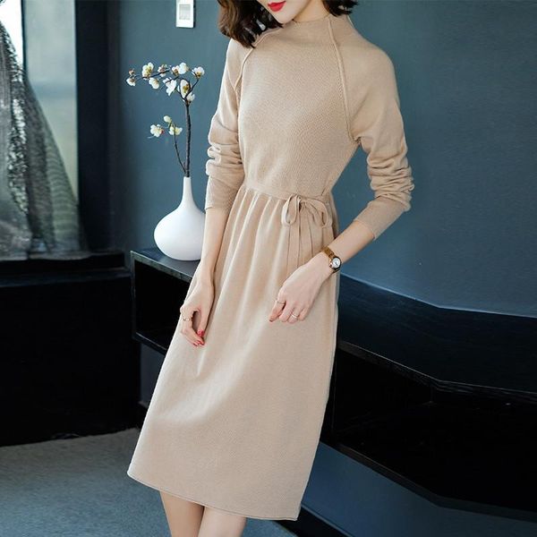 casual dresses women autumn dress knitting lady korean style vintage solid long sleeve bow spring, Black;gray
casual dresses women autumn dress knitting lady korean style vintage solid long sleeve bow spring, Black;gray