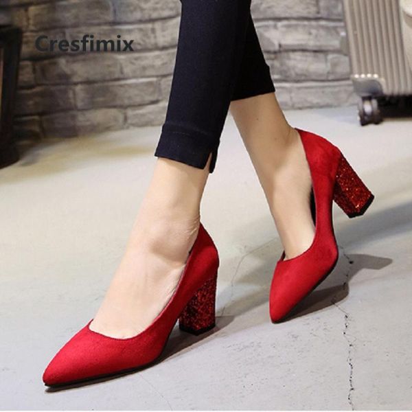 cresfimix talons hauts women cute wine red square heel pumps lady cool pointed toe shoes casual a3115 dress, Black
cresfimix talons hauts women cute wine red square heel pumps lady cool pointed toe shoes casual a3115 dress, Black